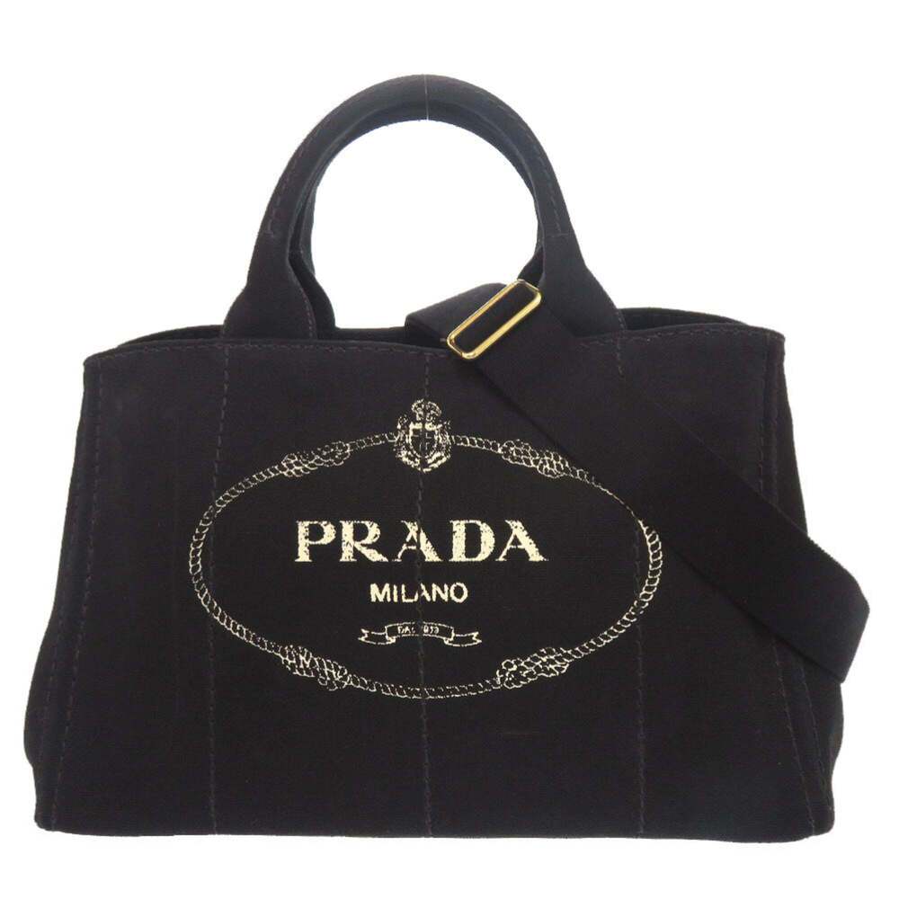 PRADA Black Canvas Shoulder Bag - Picture 1 of 10